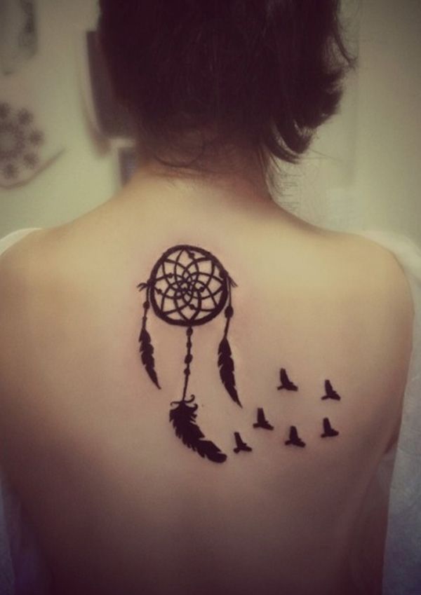 98 Lovely and female dreamcatcher tattoos