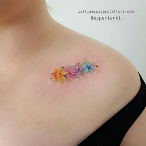 Fashionable Shoulder Strap Tattoos for Ladies With Model