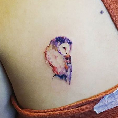 108 Tattoos of owls and fairies for girls