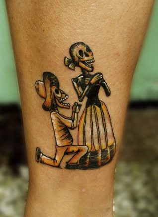 Wonderful Mexican cranium tattoos