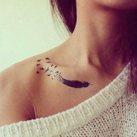 Small and delicate shoulder tattoos for girls