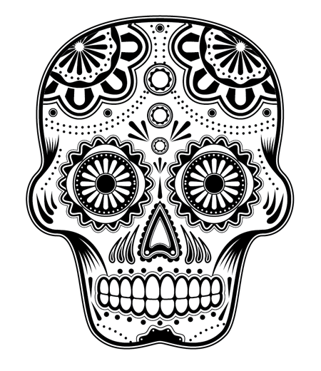 Wonderful Mexican cranium tattoos