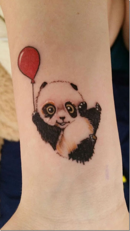 Lovable Plush Panda Tattoo Designs