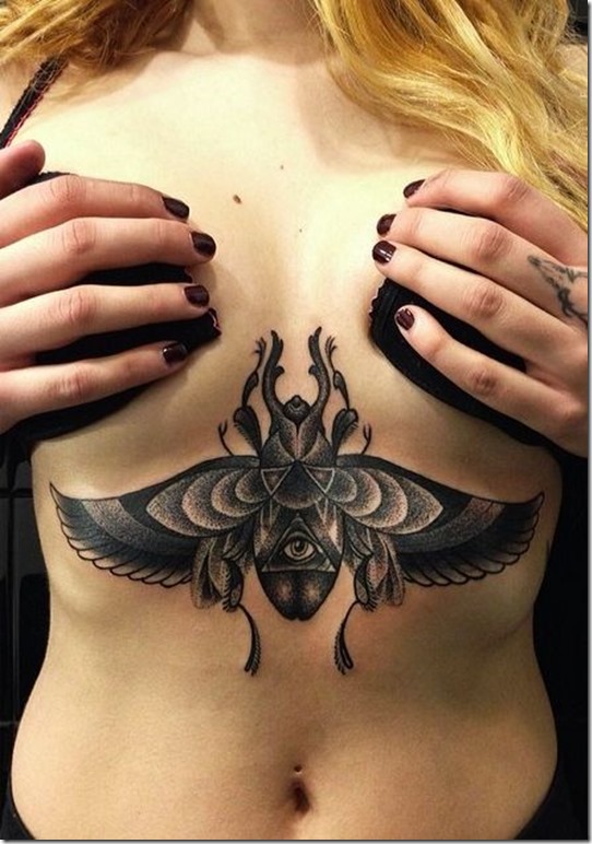 Beetle sternum tattoo.