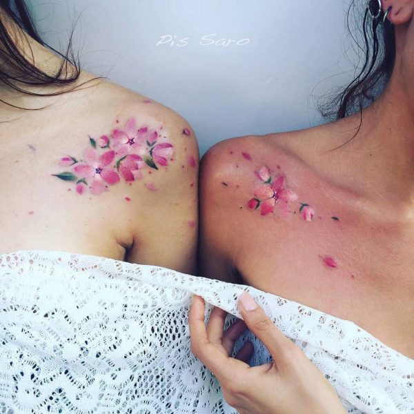 Small and delicate shoulder tattoos for girls