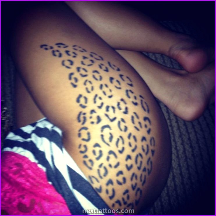 Animal Print Tattoos on the Thigh