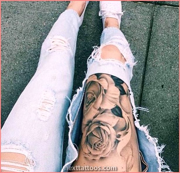 Animal Print Tattoos on the Thigh