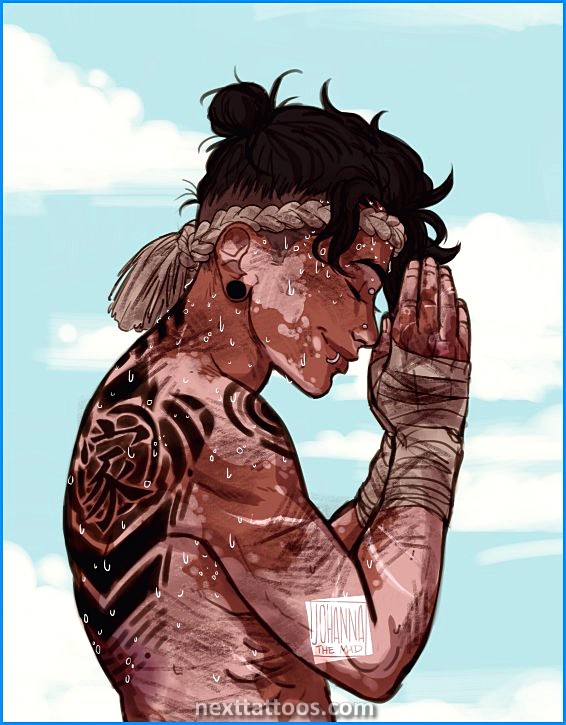 Anime Boy With Tattoos - A Fantasy Character With Tattoos