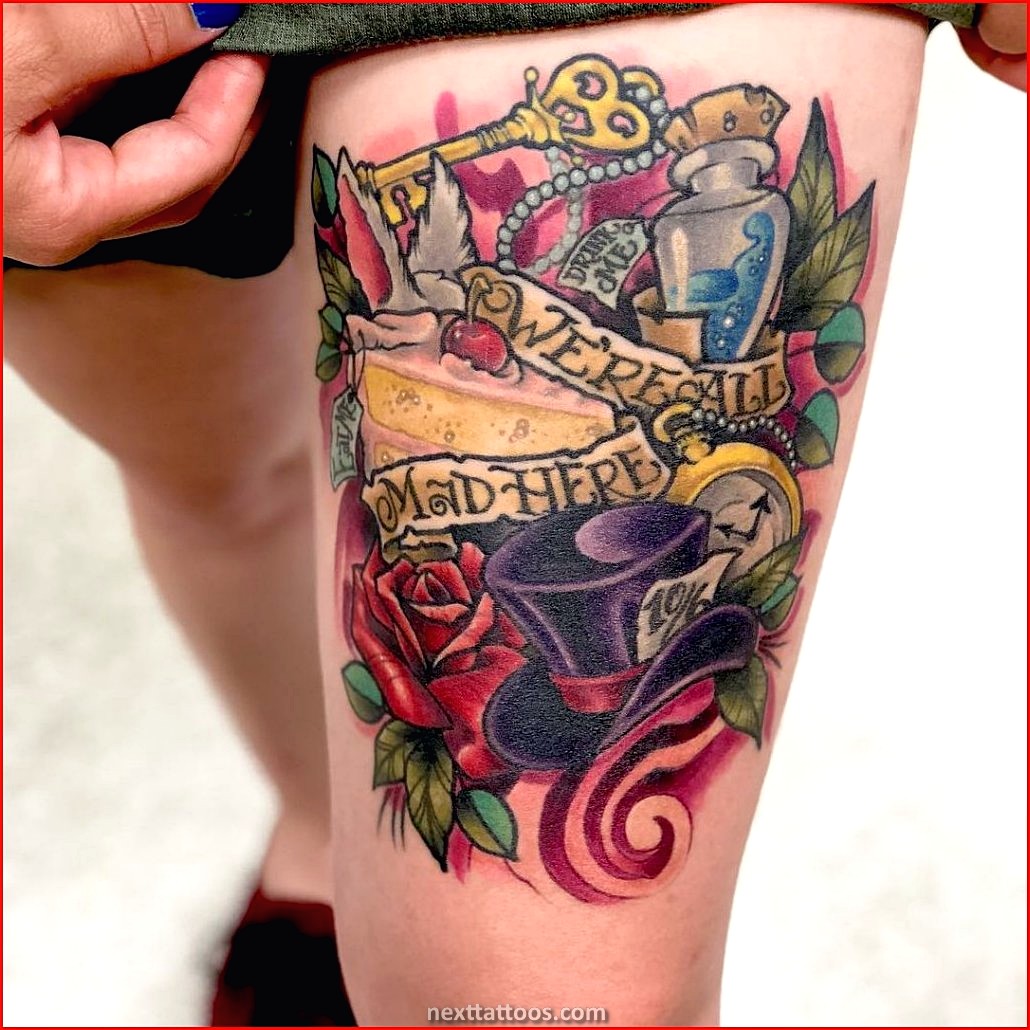 Alice in Wonderland Character Tattoos