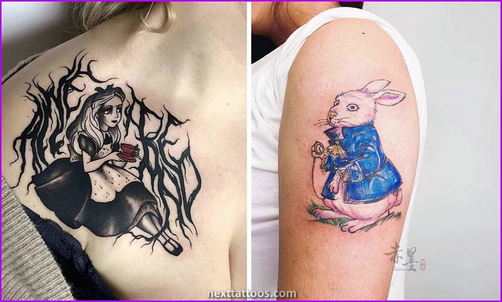 Alice in Wonderland Character Tattoos