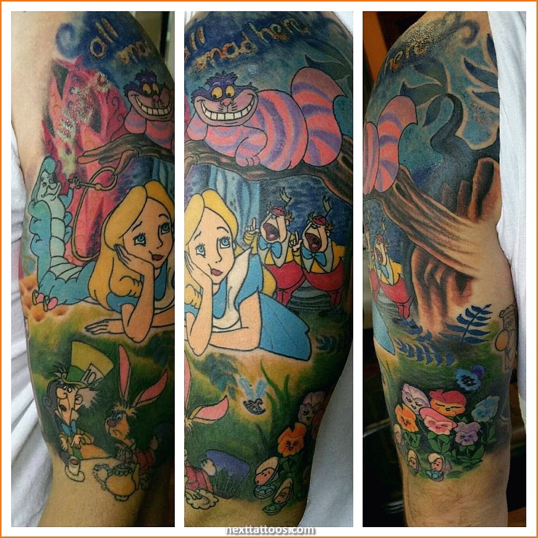 Alice in Wonderland Character Tattoos