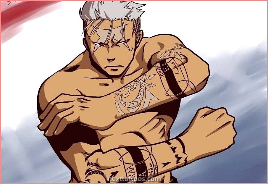 Anime Character With Tattoos on Arm