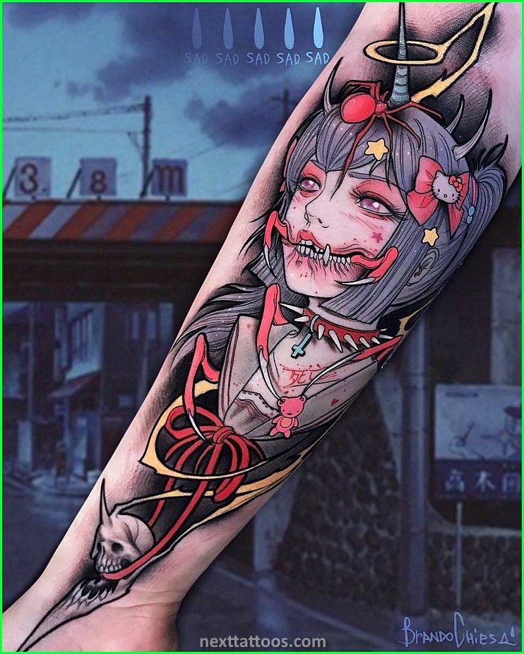 Anime Character With Tattoos on Arm