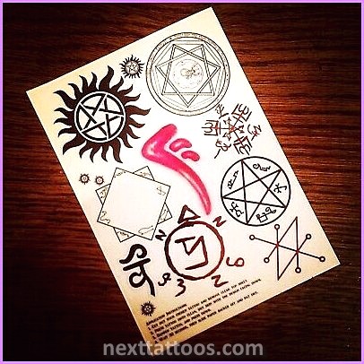 Chinese Character Temporary Tattoos