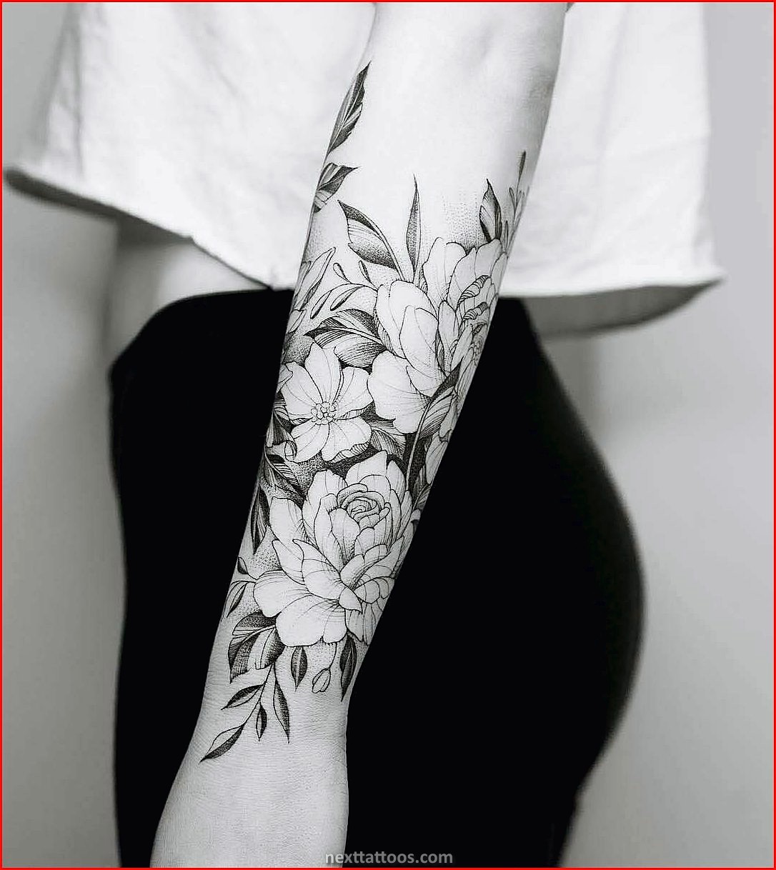 Flower Arm Tattoos For Guys and Women