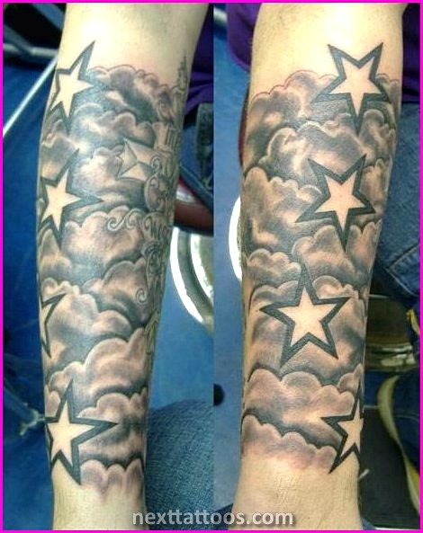 Men's Cloud Tattoos On Upper Arm