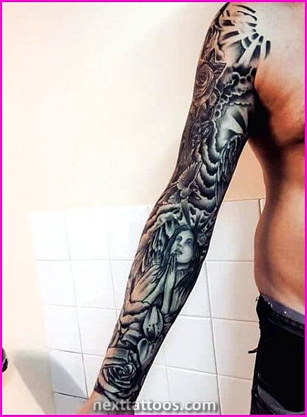 Men's Cloud Tattoos On Upper Arm