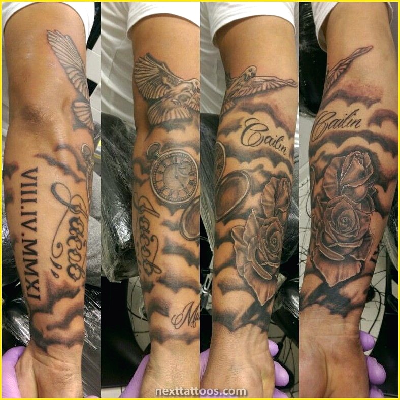 Men's Cloud Tattoos On Upper Arm