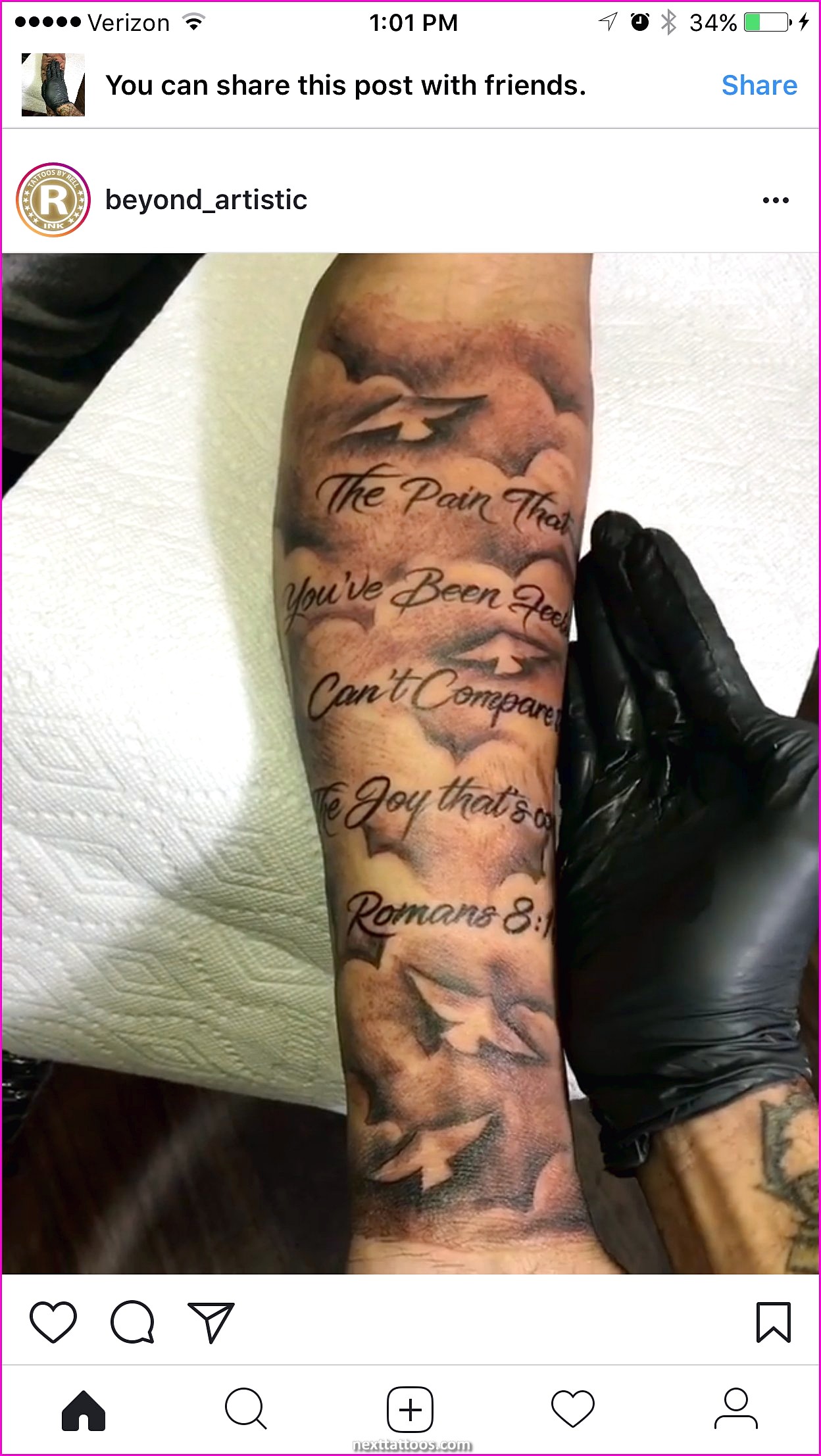 Men's Cloud Tattoos On Upper Arm