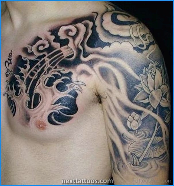 Men's Cloud Tattoos On Upper Arm