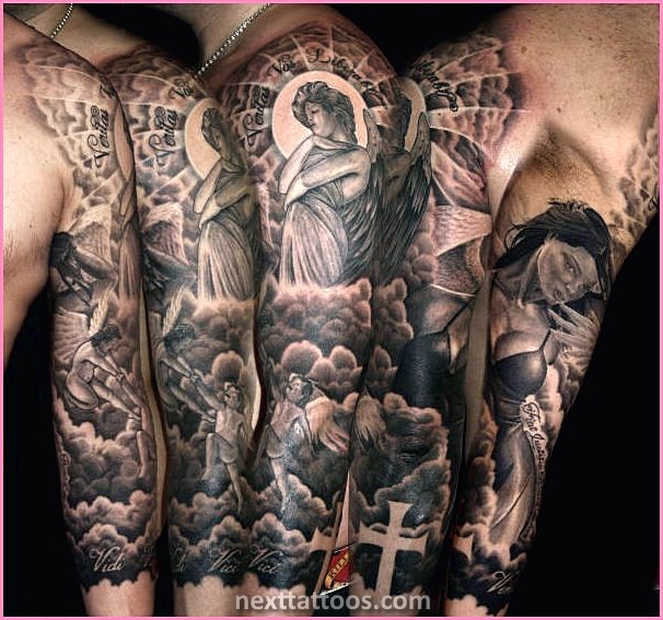 Men's Cloud Tattoos On Upper Arm