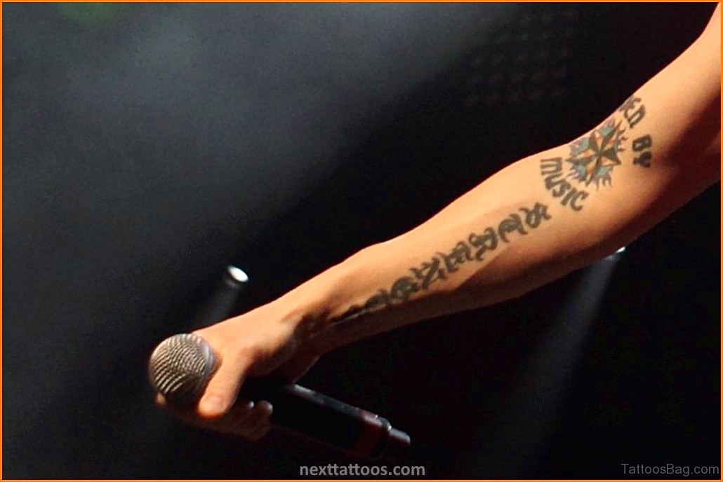 Cute Word Tattoos on Upper Arm