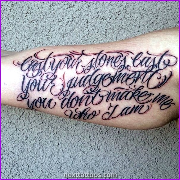 How to Choose Quote Tattoos on Your Arm