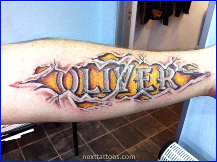 Last Name Tattoos on Arm Small