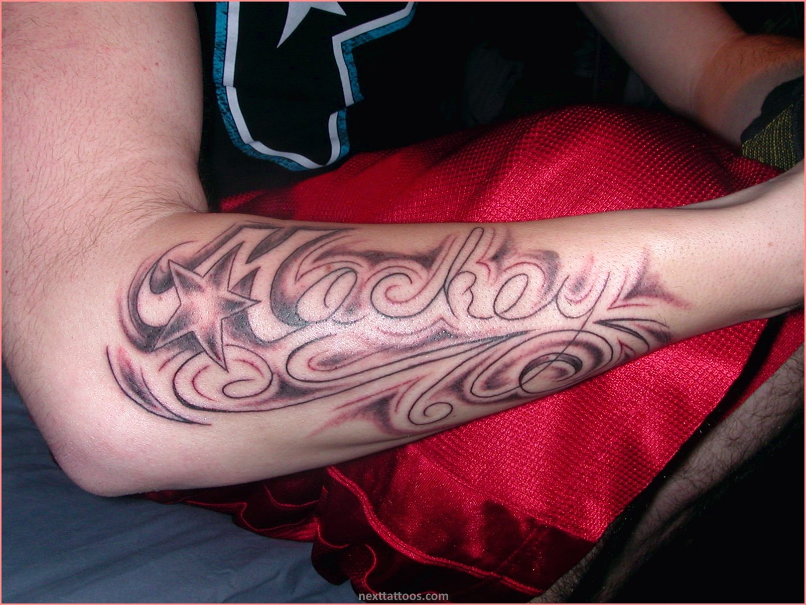 Last Name Tattoos on Arm Small