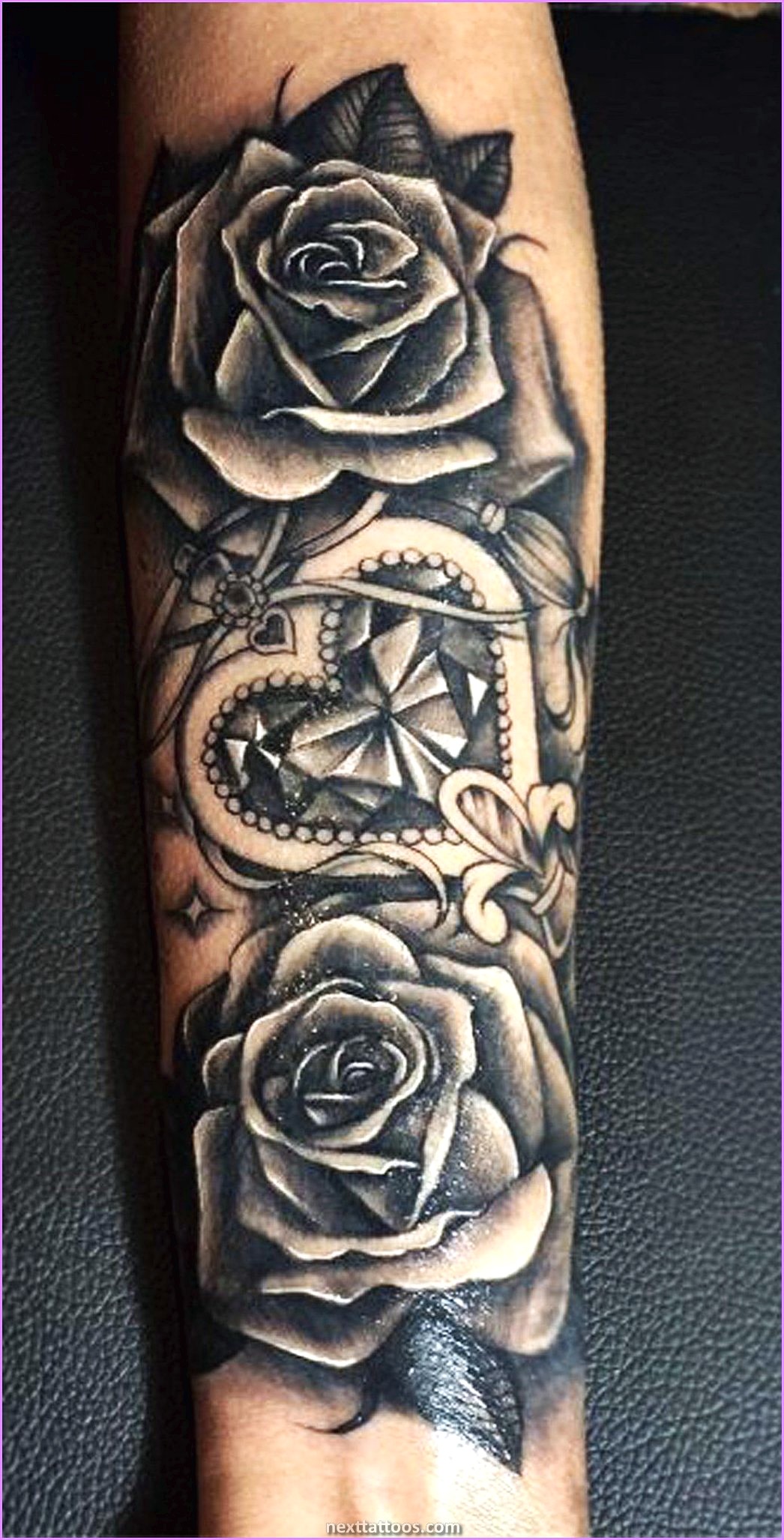 Women's Rose Tattoos on Arm