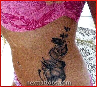 Lower Side Stomach Tattoos For Females