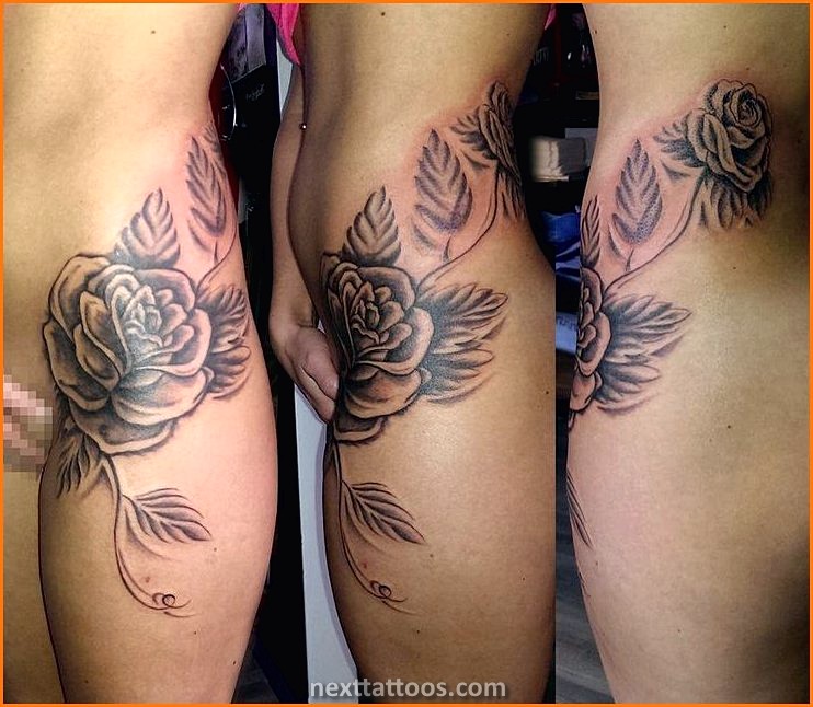 Lower Side Stomach Tattoos For Females
