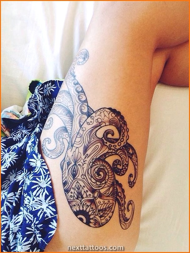 Female Thigh Tattoos Quotes - Popular Female Thigh Tattoo Designs