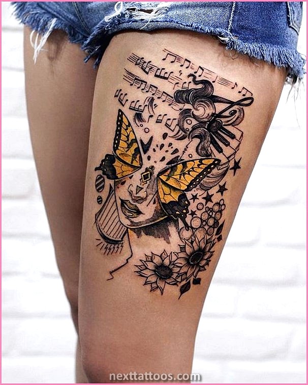 Female Thigh Tattoos Quotes - Popular Female Thigh Tattoo Designs