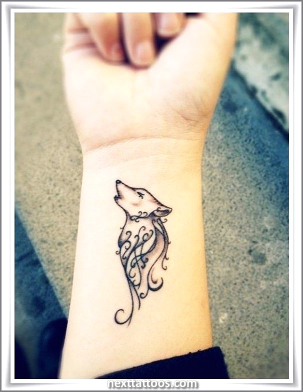 Wolf Tattoos For Females Forearm and Thigh