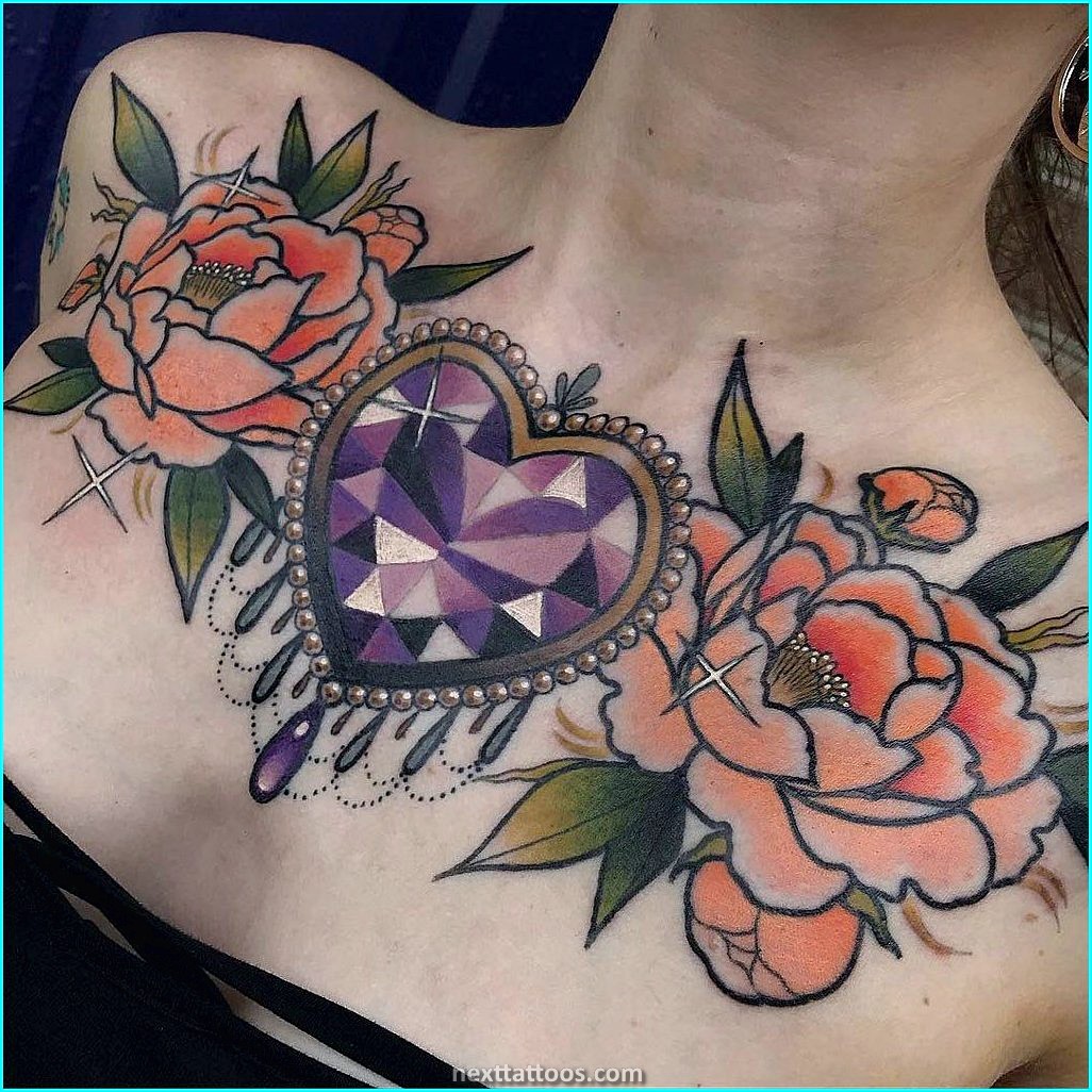 Female Chest Piece Tattoo Ideas
