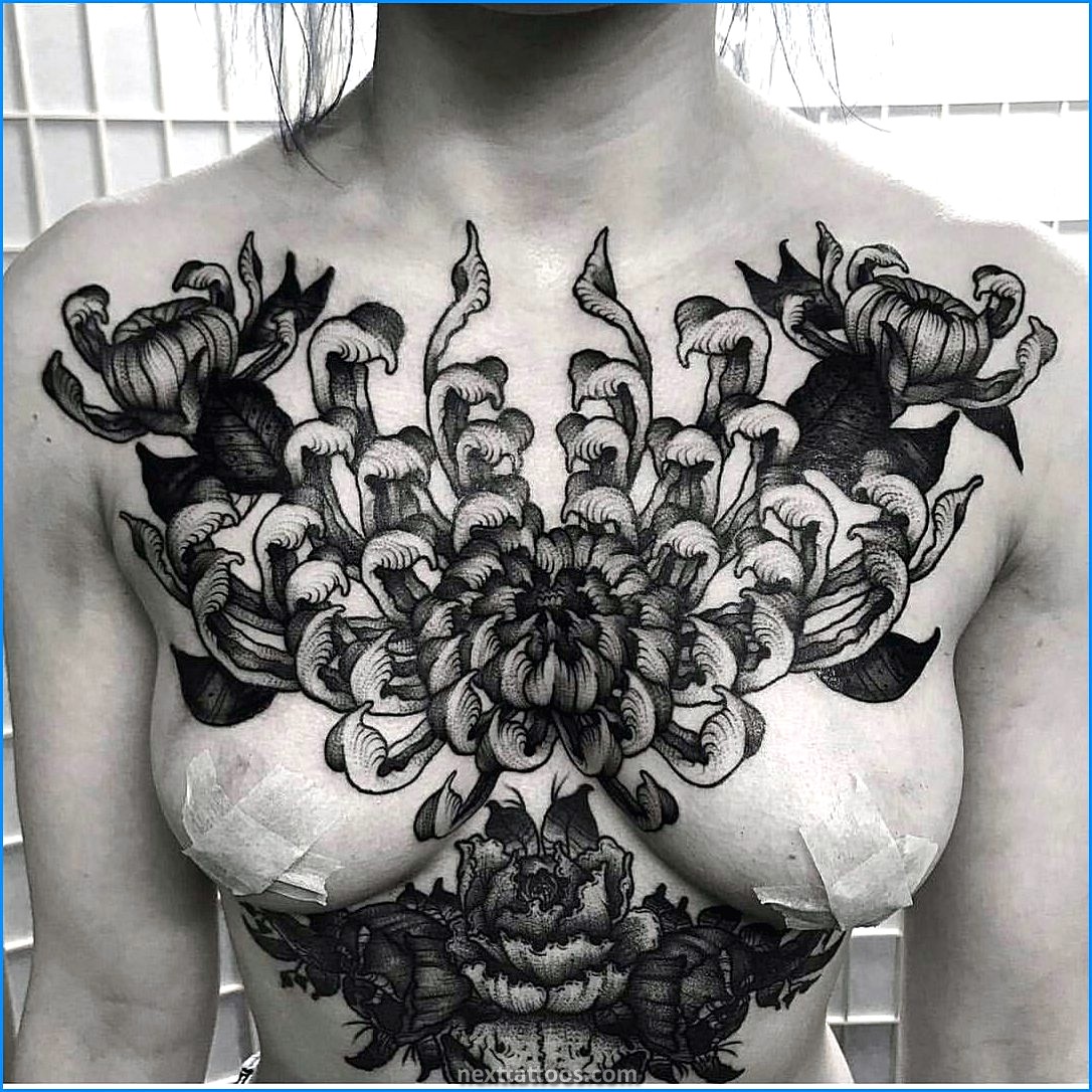 Female chest tattoo ideas