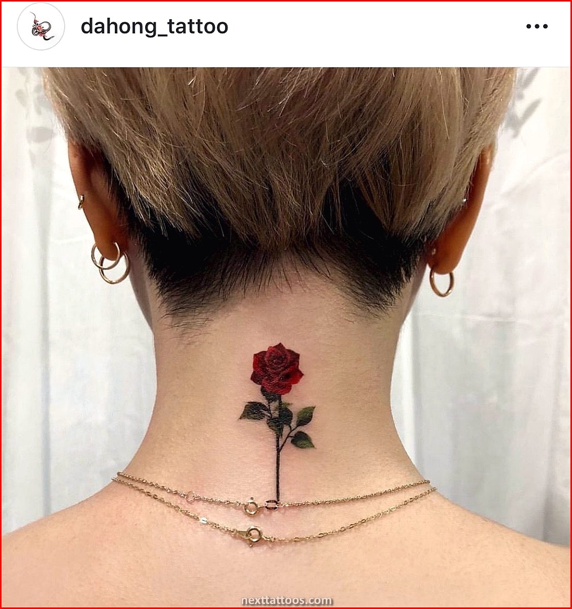 Classy Female Neck Tattoos