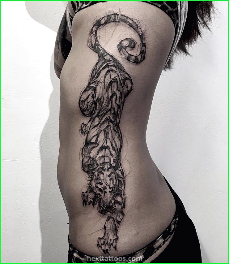 Female Rib Tattoos Ideas