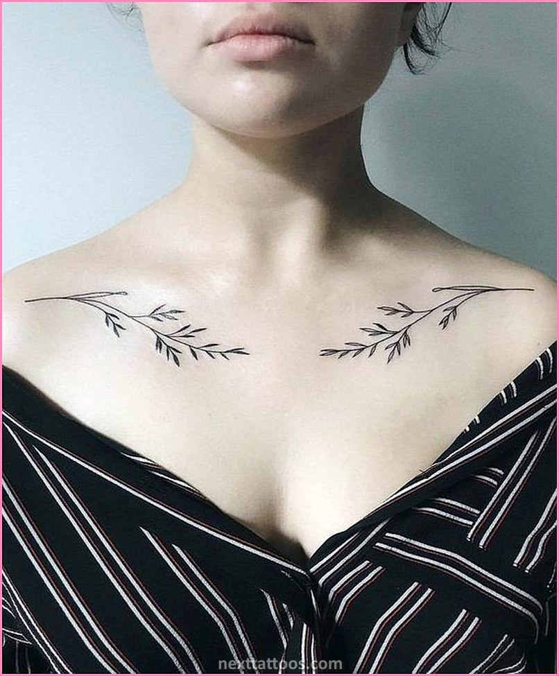 Female Small Collar Bone Tattoos