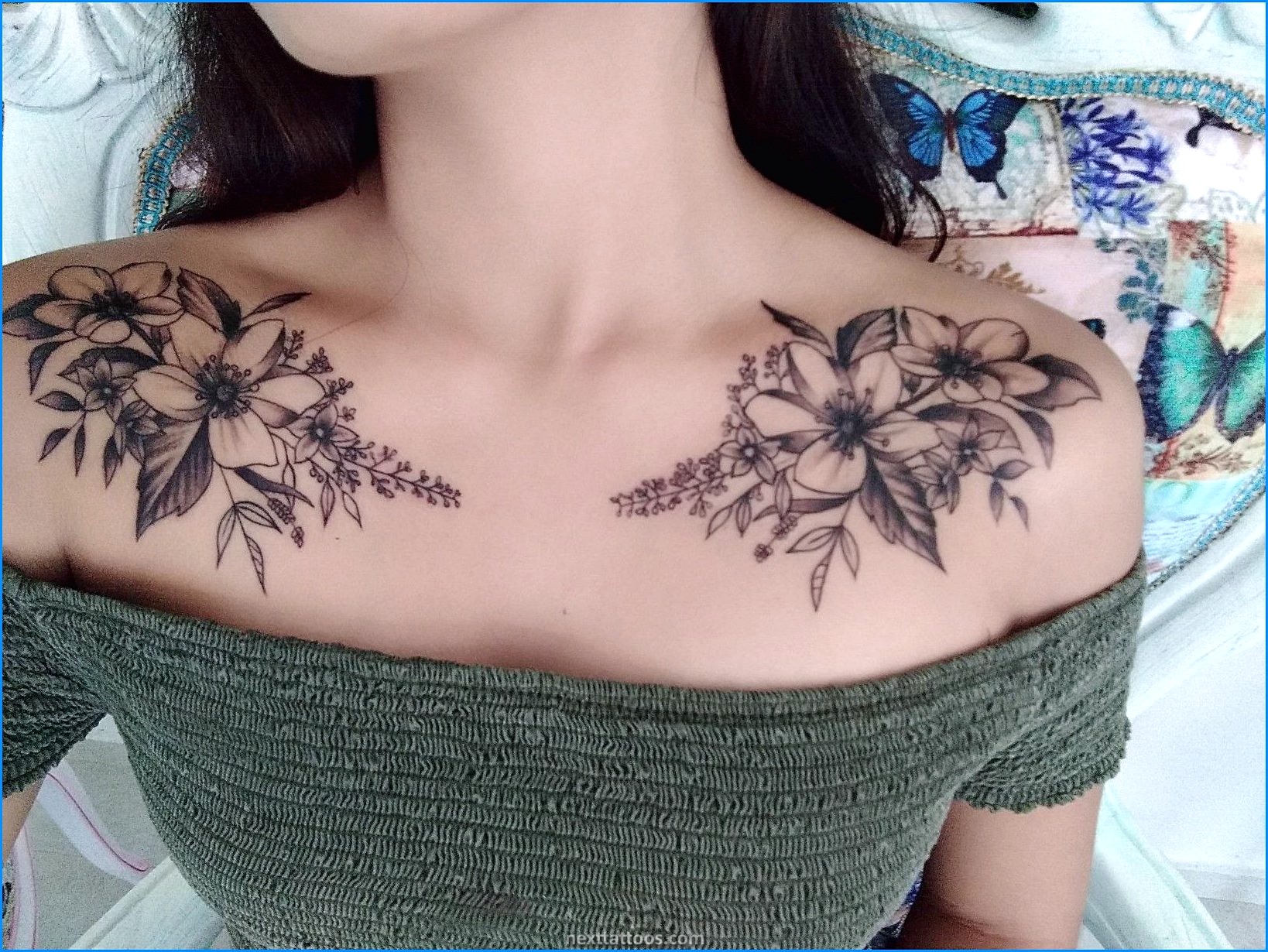 Female Front Shoulder Tattoos - Popular Designs With Feminine Meaning