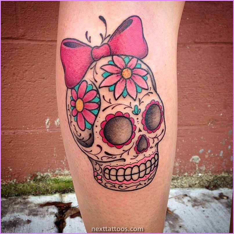 Women's Sugar Skull Tattoo Designs and Meaning