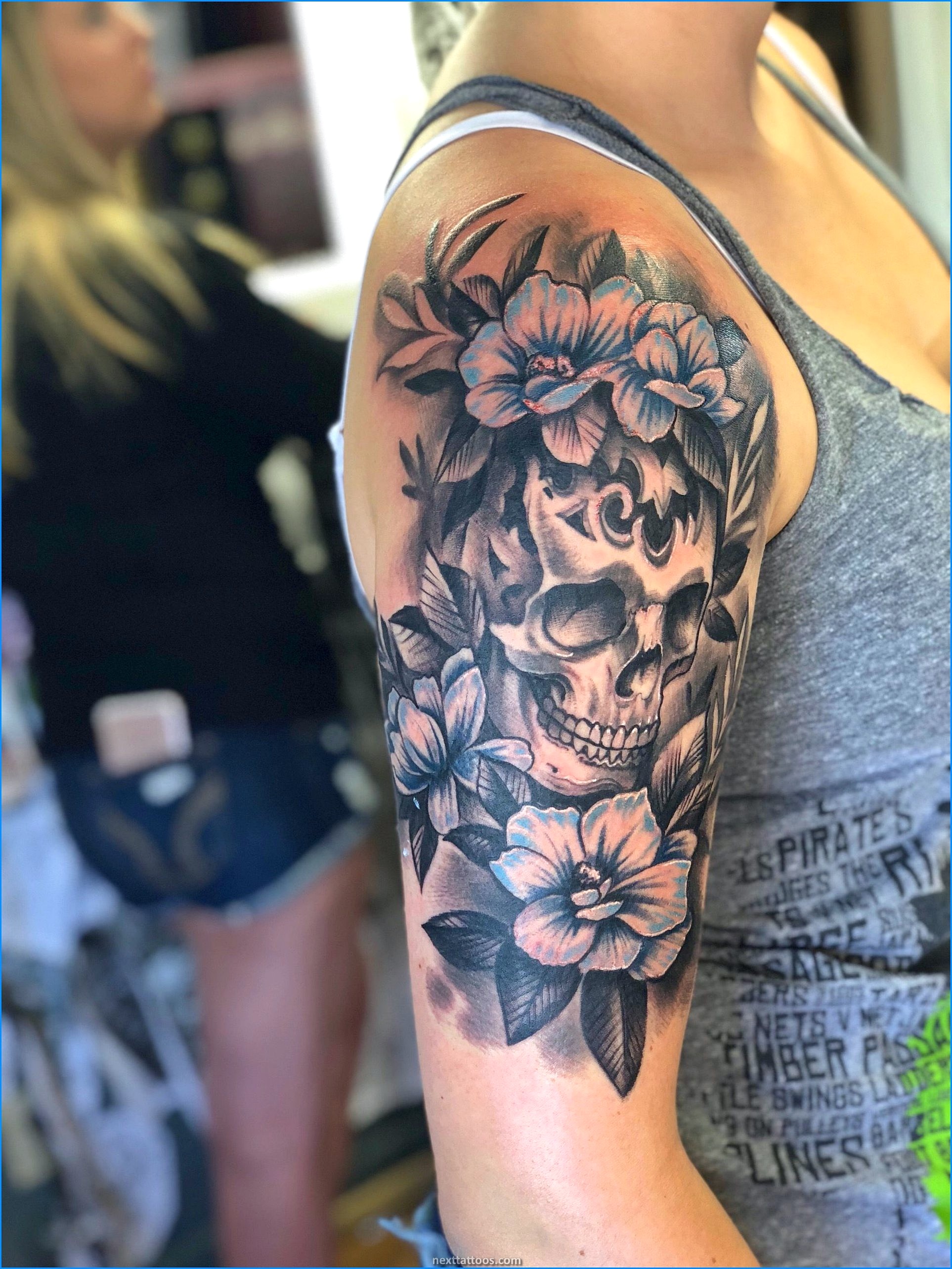 Women's Sugar Skull Tattoo Designs and Meaning