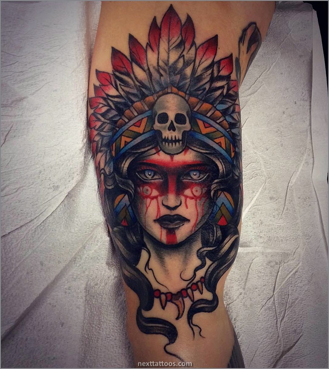 Women's Sugar Skull Tattoo Designs and Meaning