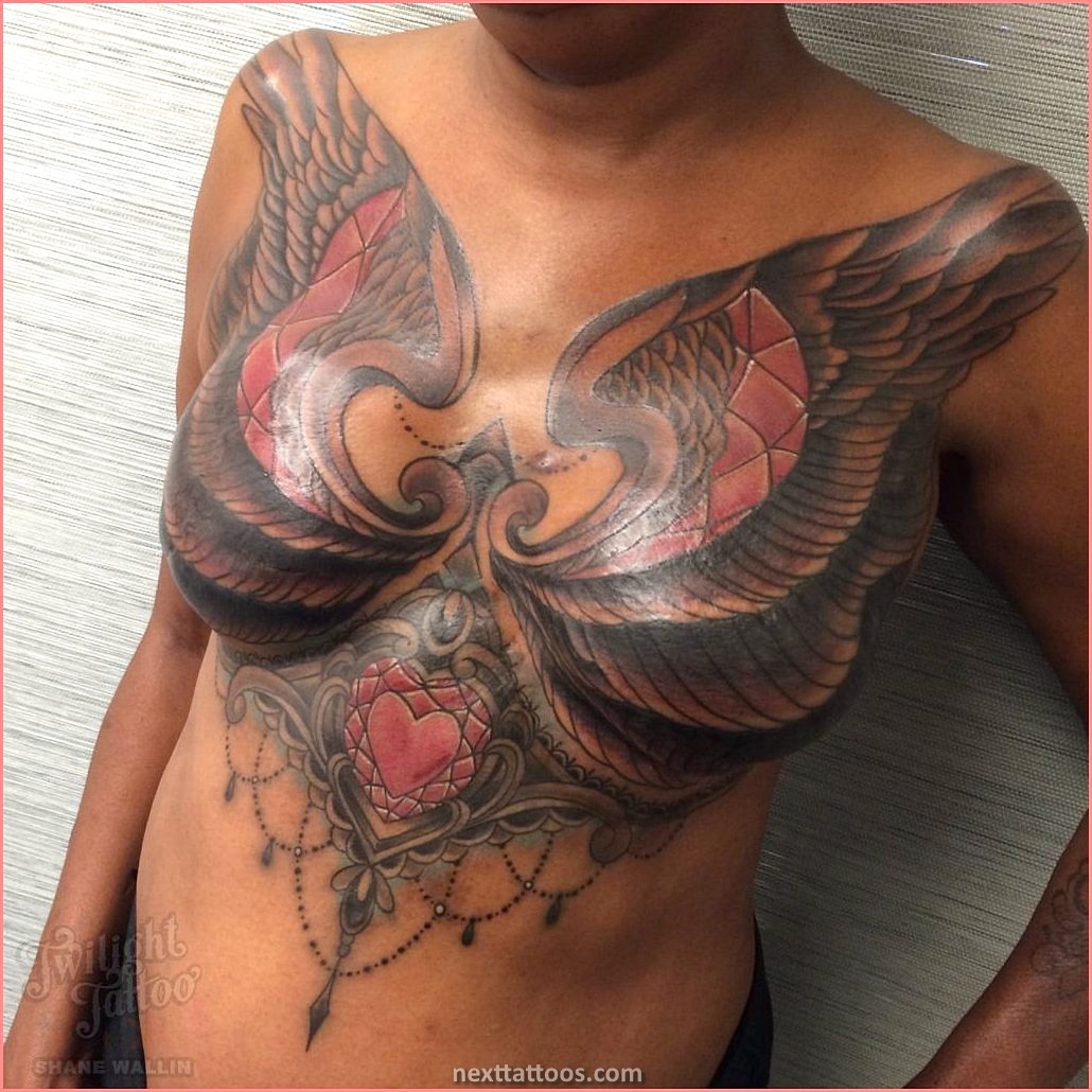 Breastplate Females Chest Tattoos