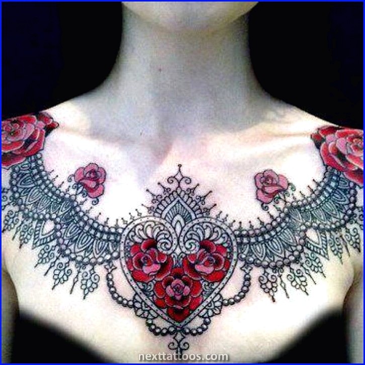 Breastplate Females Chest Tattoos