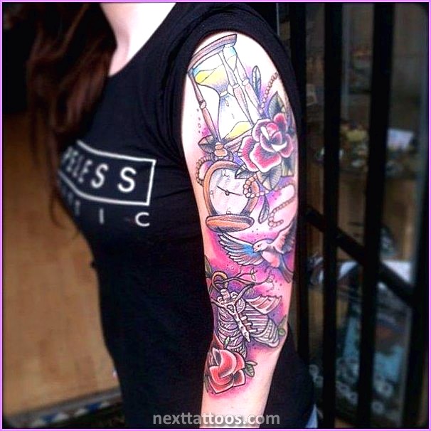 Girly Half Sleeve Tattoo Ideas For Females