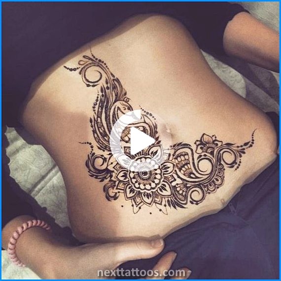 Stretch Mark Stomach Tattoos For Females