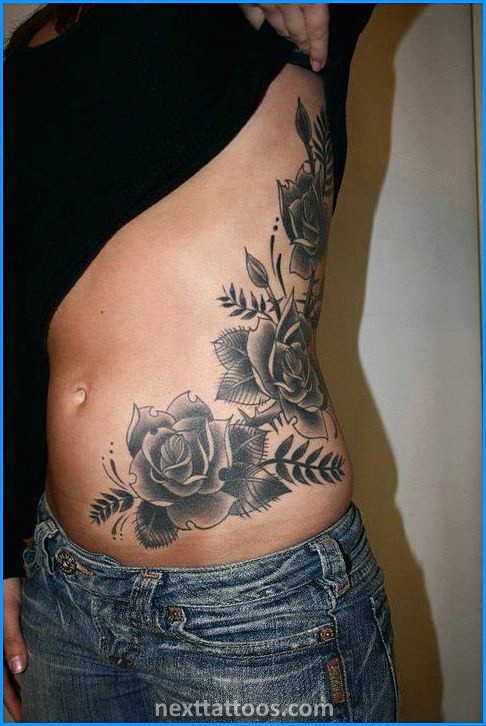 Stretch Mark Stomach Tattoos For Females