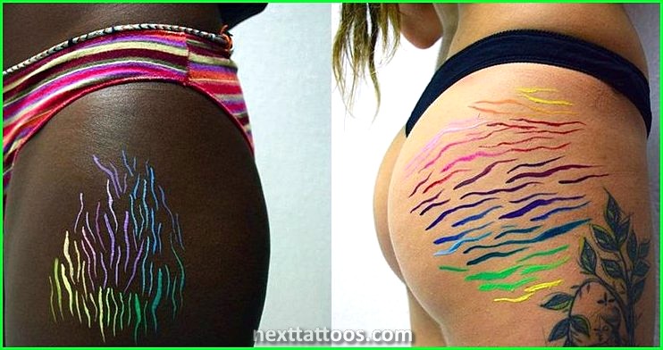 Stretch Mark Stomach Tattoos For Females